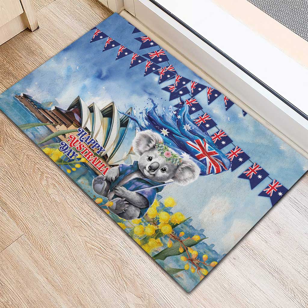 Koala Australia Day Rubber Doormat Proud Aussie Sydney Opera House