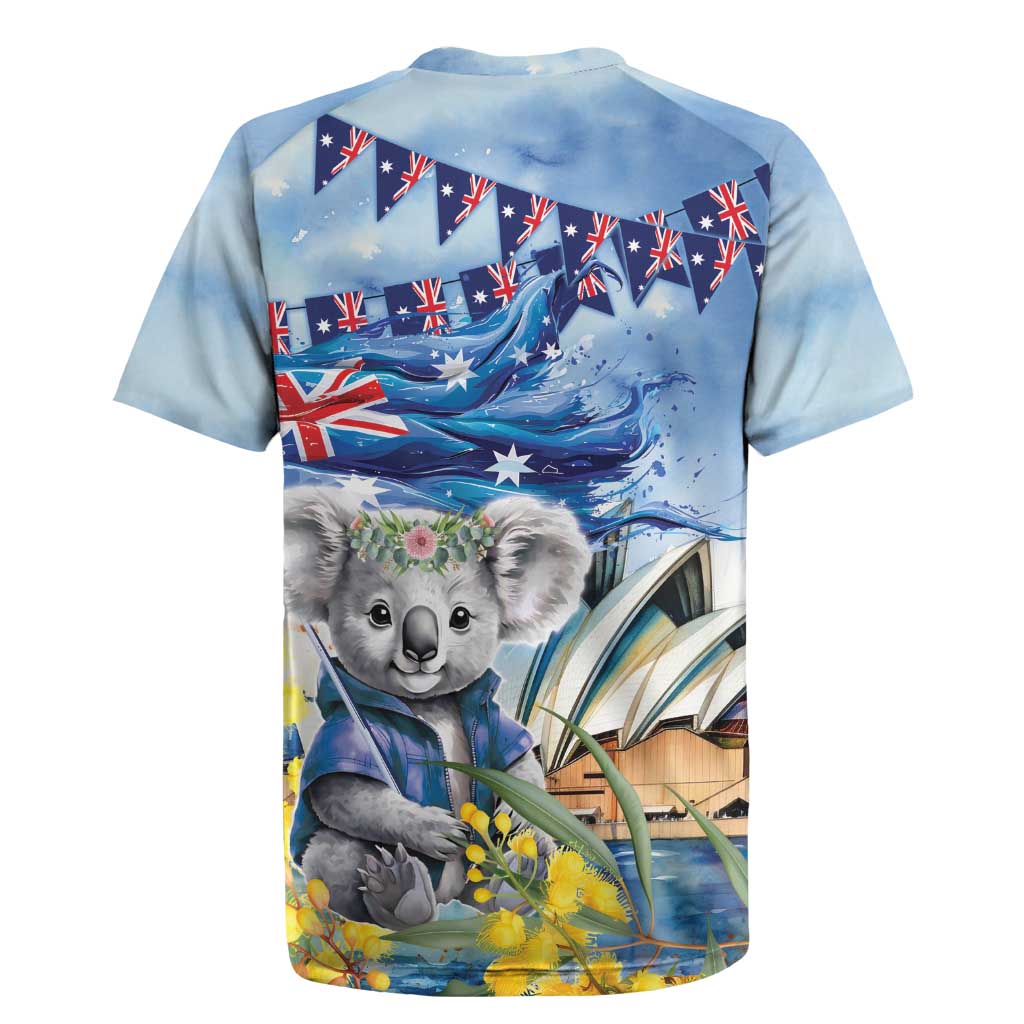 Koala Australia Day Rugby Jersey Proud Aussie Sydney Opera House