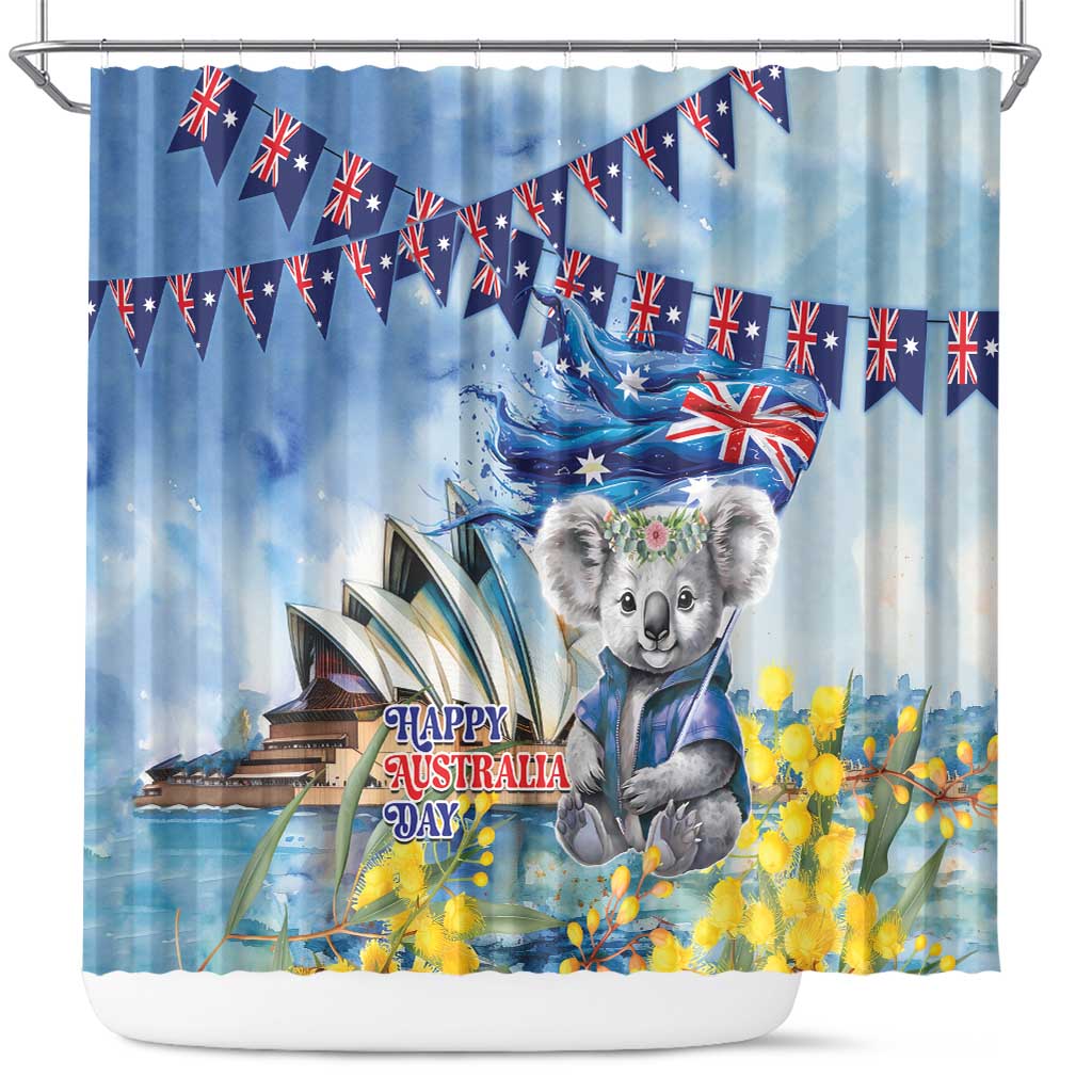 Koala Australia Day Shower Curtain Proud Aussie Sydney Opera House