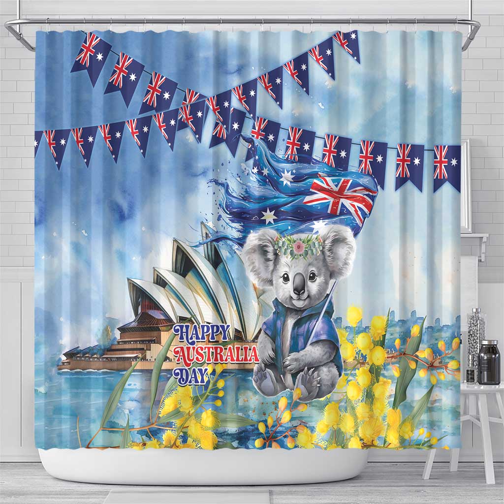 Koala Australia Day Shower Curtain Proud Aussie Sydney Opera House