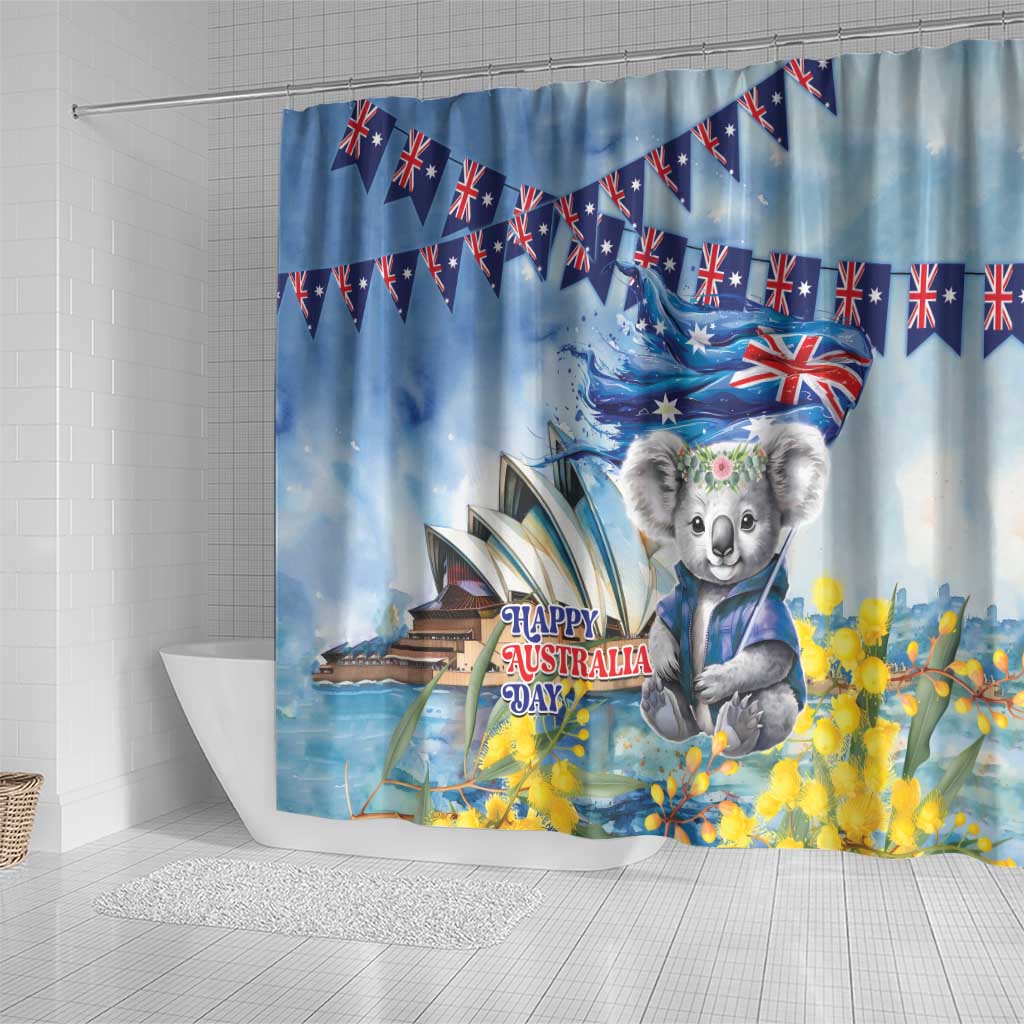 Koala Australia Day Shower Curtain Proud Aussie Sydney Opera House