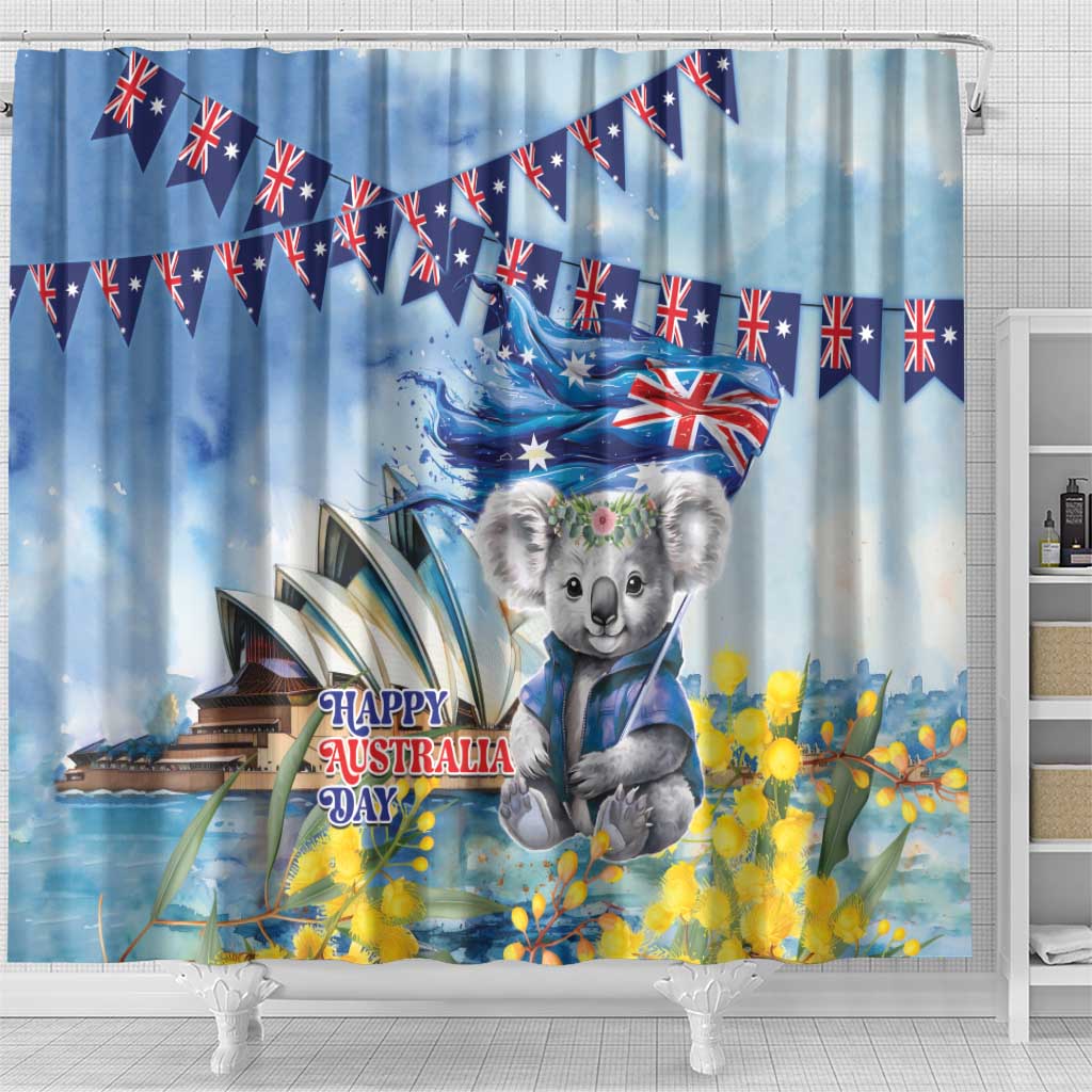 Koala Australia Day Shower Curtain Proud Aussie Sydney Opera House