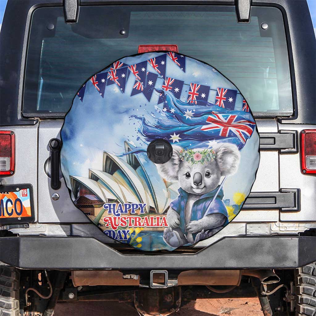 Koala Australia Day Spare Tire Cover Proud Aussie Sydney Opera House - Vibe Hoodie Shop