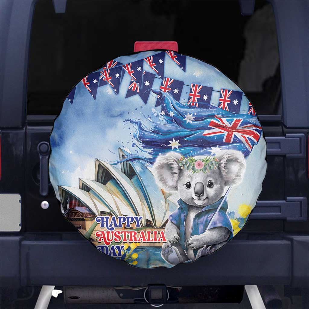 Koala Australia Day Spare Tire Cover Proud Aussie Sydney Opera House - Vibe Hoodie Shop