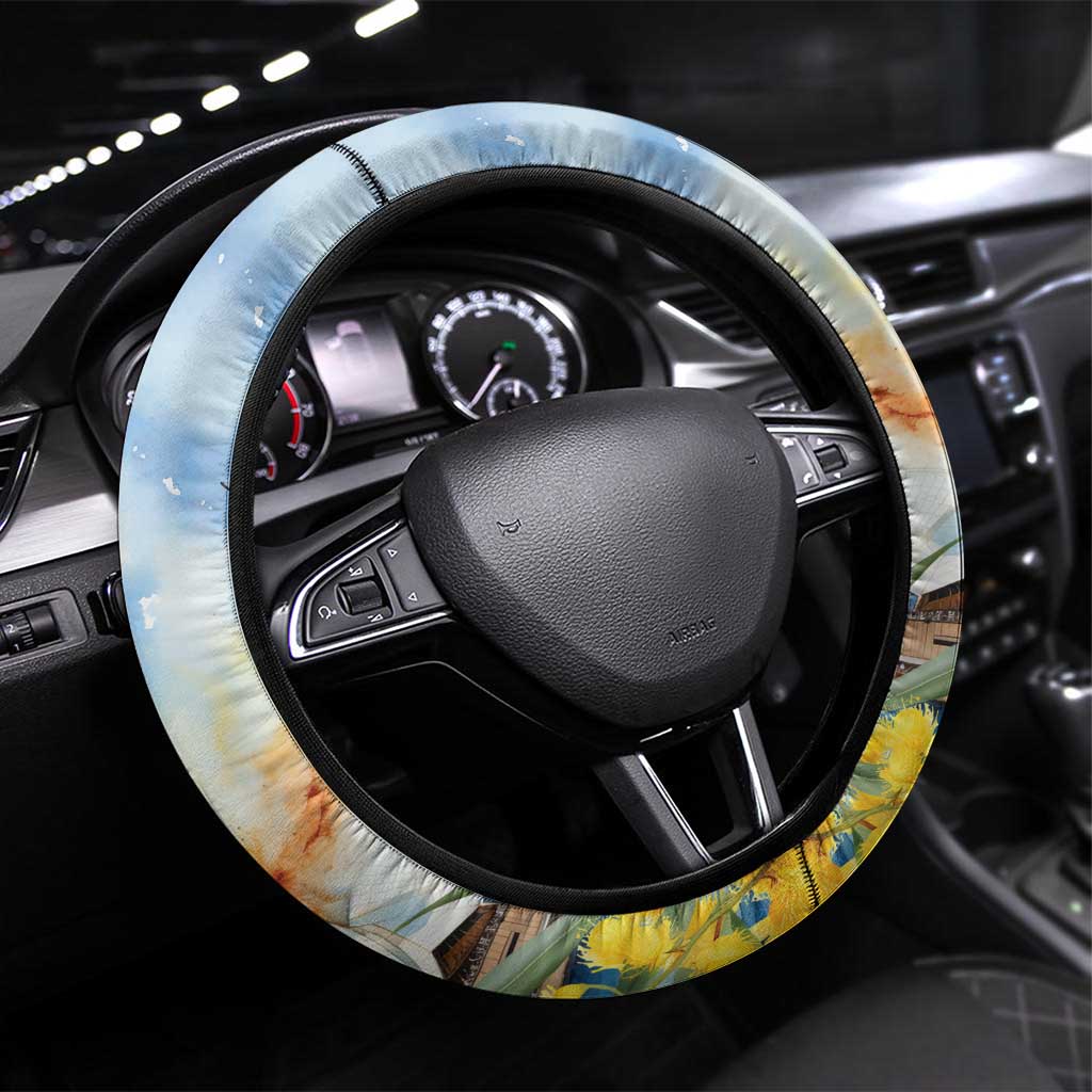 Koala Australia Day Steering Wheel Cover Proud Aussie Sydney Opera House