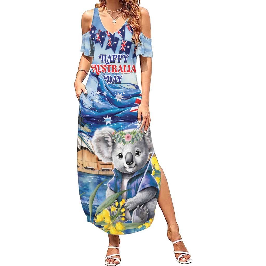 Koala Australia Day Summer Maxi Dress Proud Aussie Sydney Opera House
