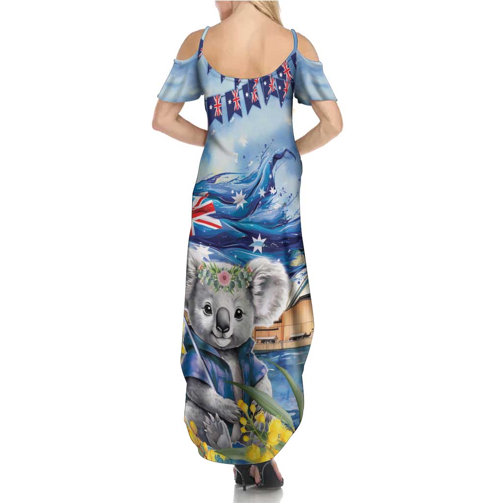 Koala Australia Day Summer Maxi Dress Proud Aussie Sydney Opera House