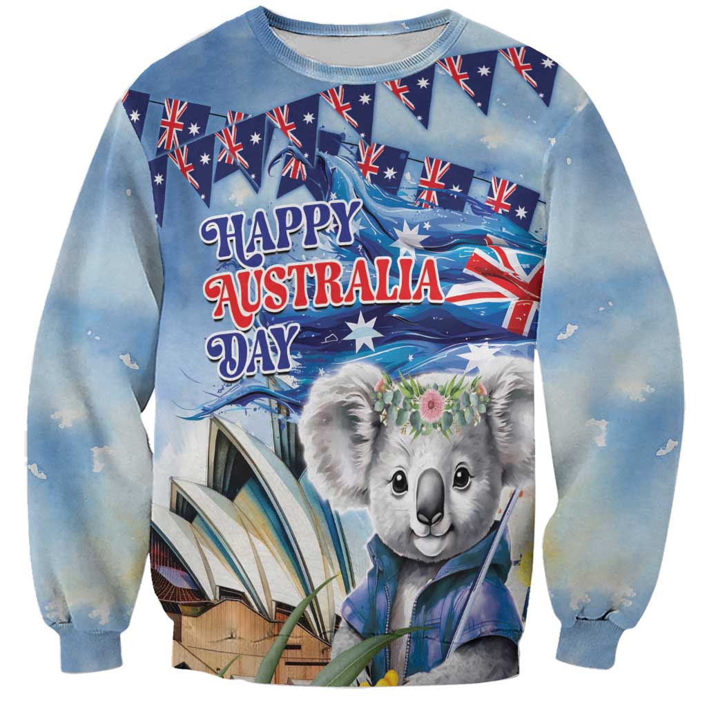 Koala Australia Day Sweatshirt Proud Aussie Sydney Opera House - Vibe Hoodie Shop