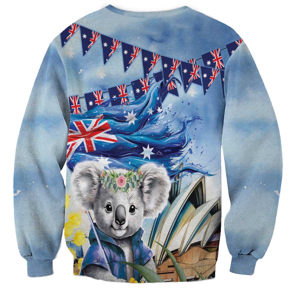 Koala Australia Day Sweatshirt Proud Aussie Sydney Opera House - Vibe Hoodie Shop