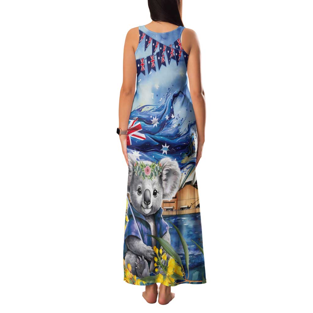 Koala Australia Day Tank Maxi Dress Proud Aussie Sydney Opera House