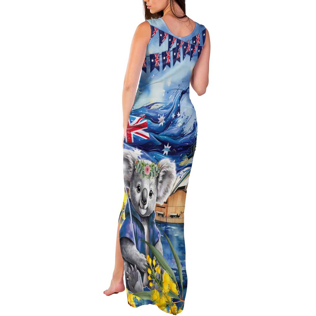 Koala Australia Day Tank Maxi Dress Proud Aussie Sydney Opera House