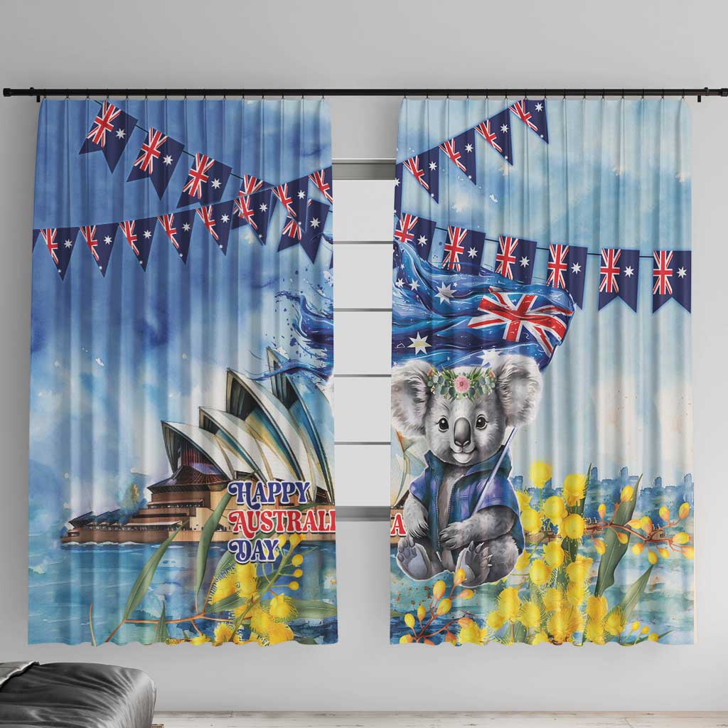 Koala Australia Day Window Curtain Proud Aussie Sydney Opera House