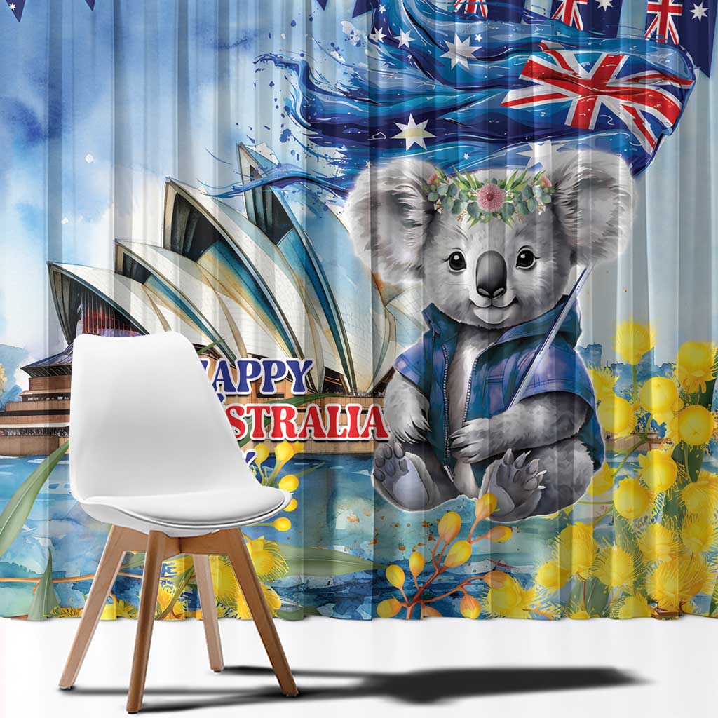 Koala Australia Day Window Curtain Proud Aussie Sydney Opera House