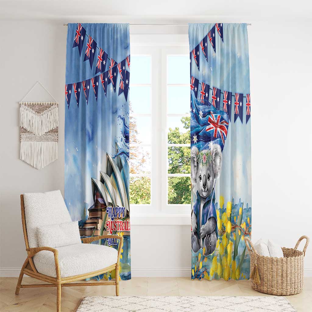 Koala Australia Day Window Curtain Proud Aussie Sydney Opera House