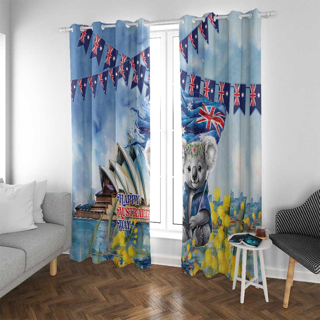 Koala Australia Day Window Curtain Proud Aussie Sydney Opera House