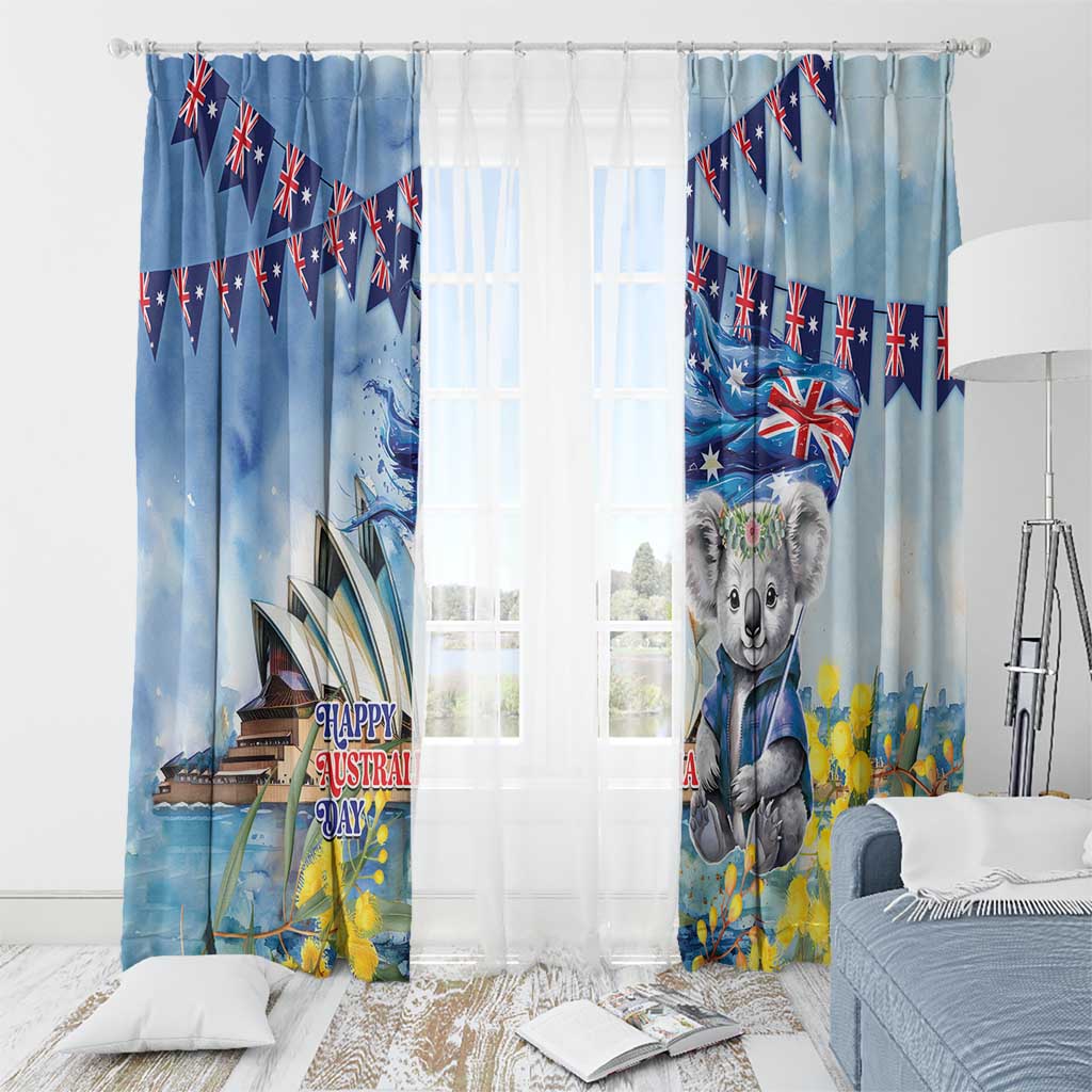 Koala Australia Day Window Curtain Proud Aussie Sydney Opera House