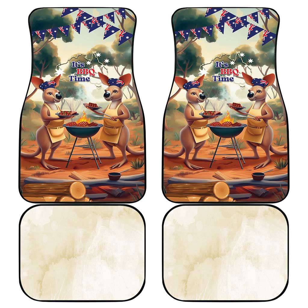 Kangaroos Australia Day Car Mats It's Barbecue Time