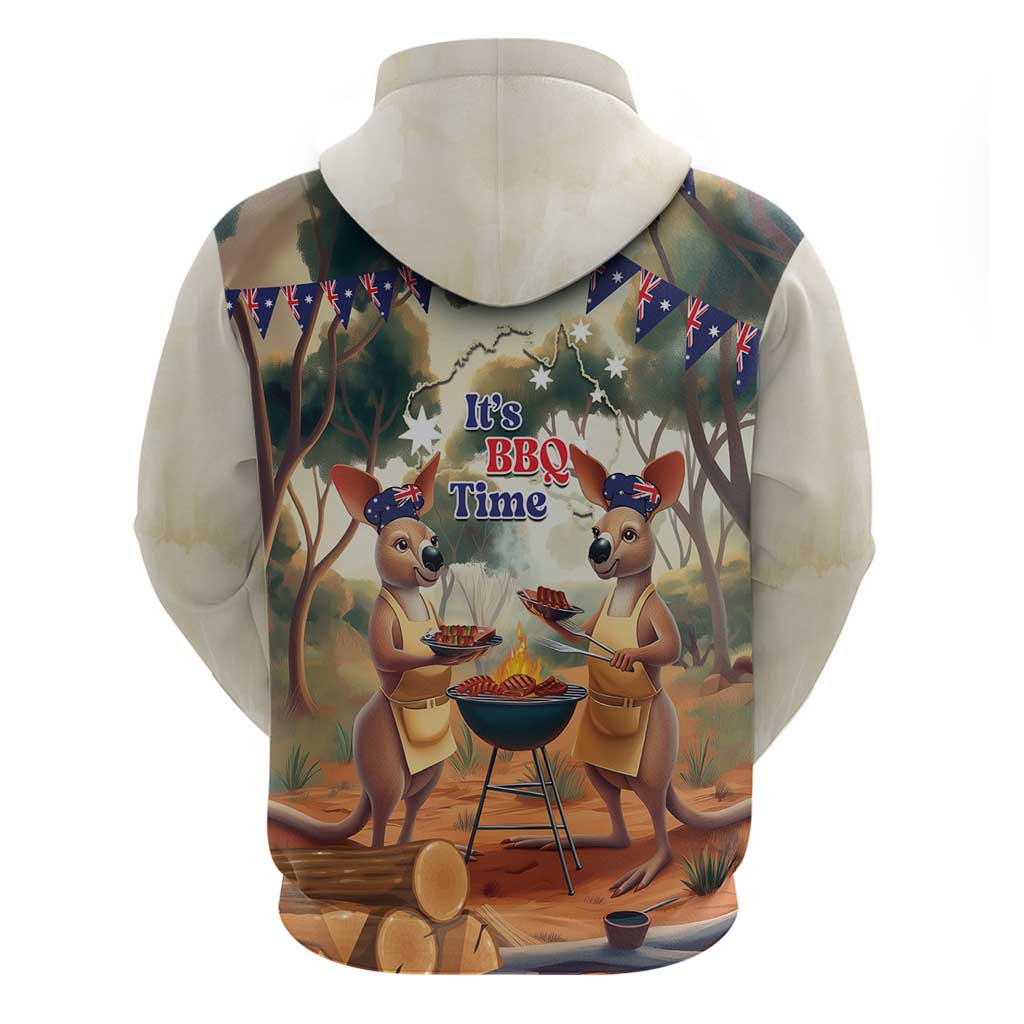 Kangaroos Australia Day Hoodie It's Barbecue Time - Vibe Hoodie Shop