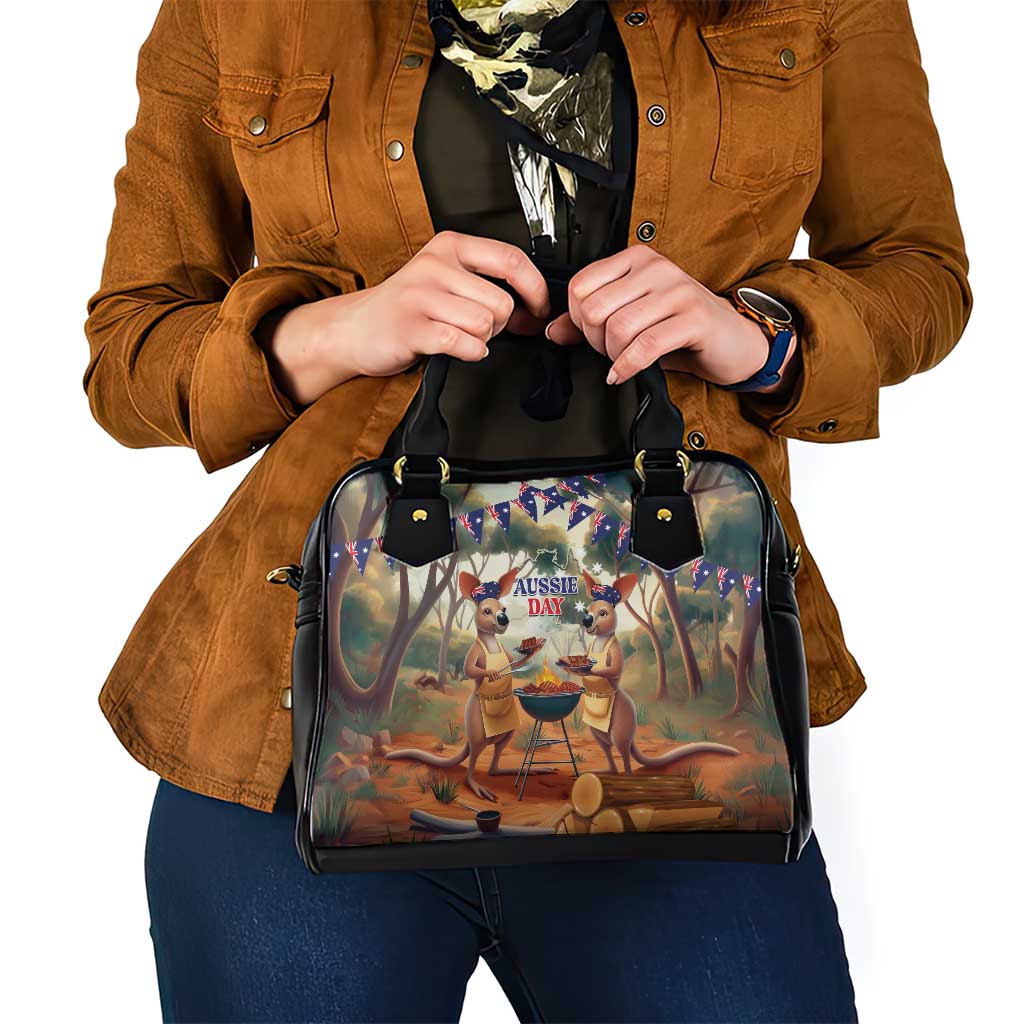 Kangaroos Australia Day Shoulder Handbag It's Barbecue Time - Vibe Hoodie Shop