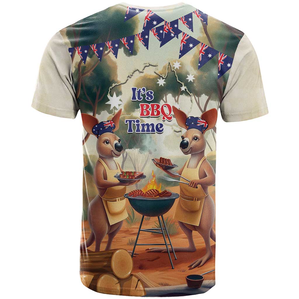 Kangaroos Australia Day T Shirt It's Barbecue Time - Vibe Hoodie Shop