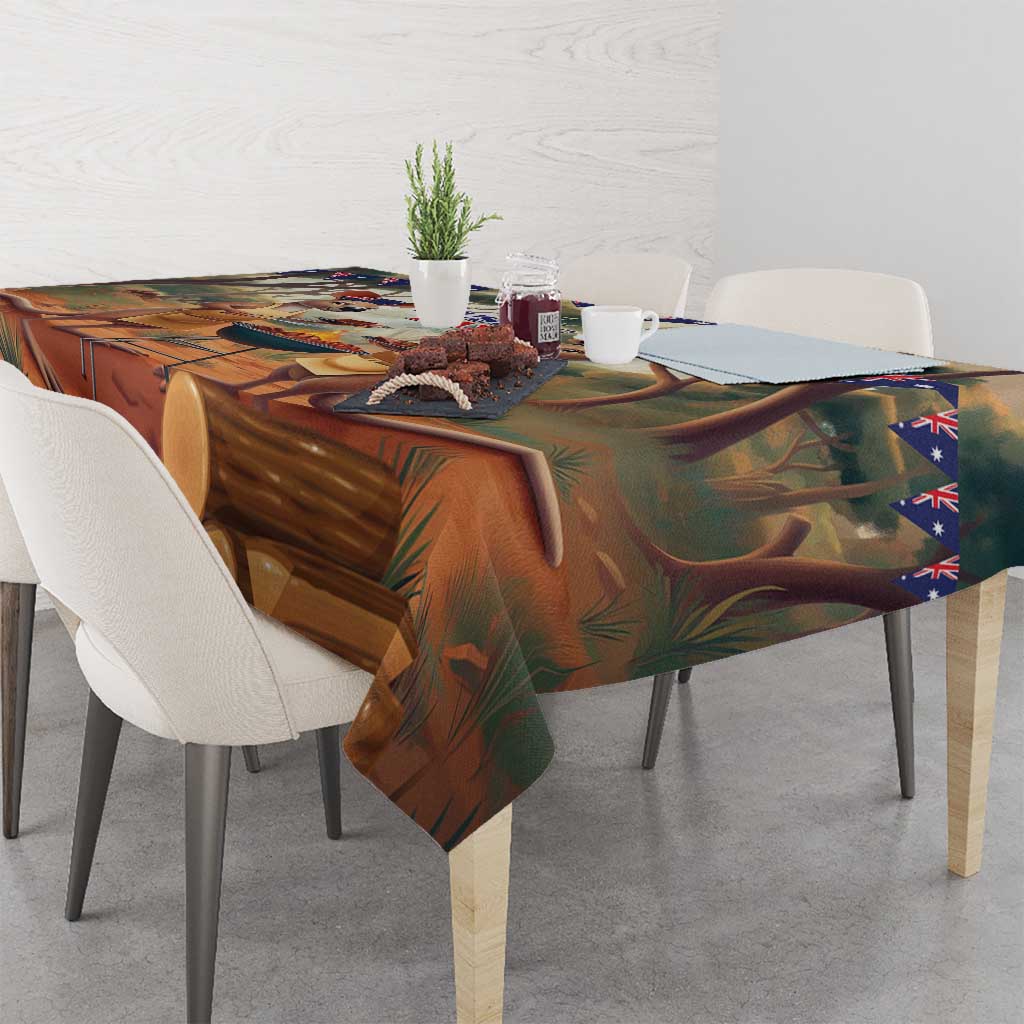 Kangaroos Australia Day Tablecloth It's Barbecue Time