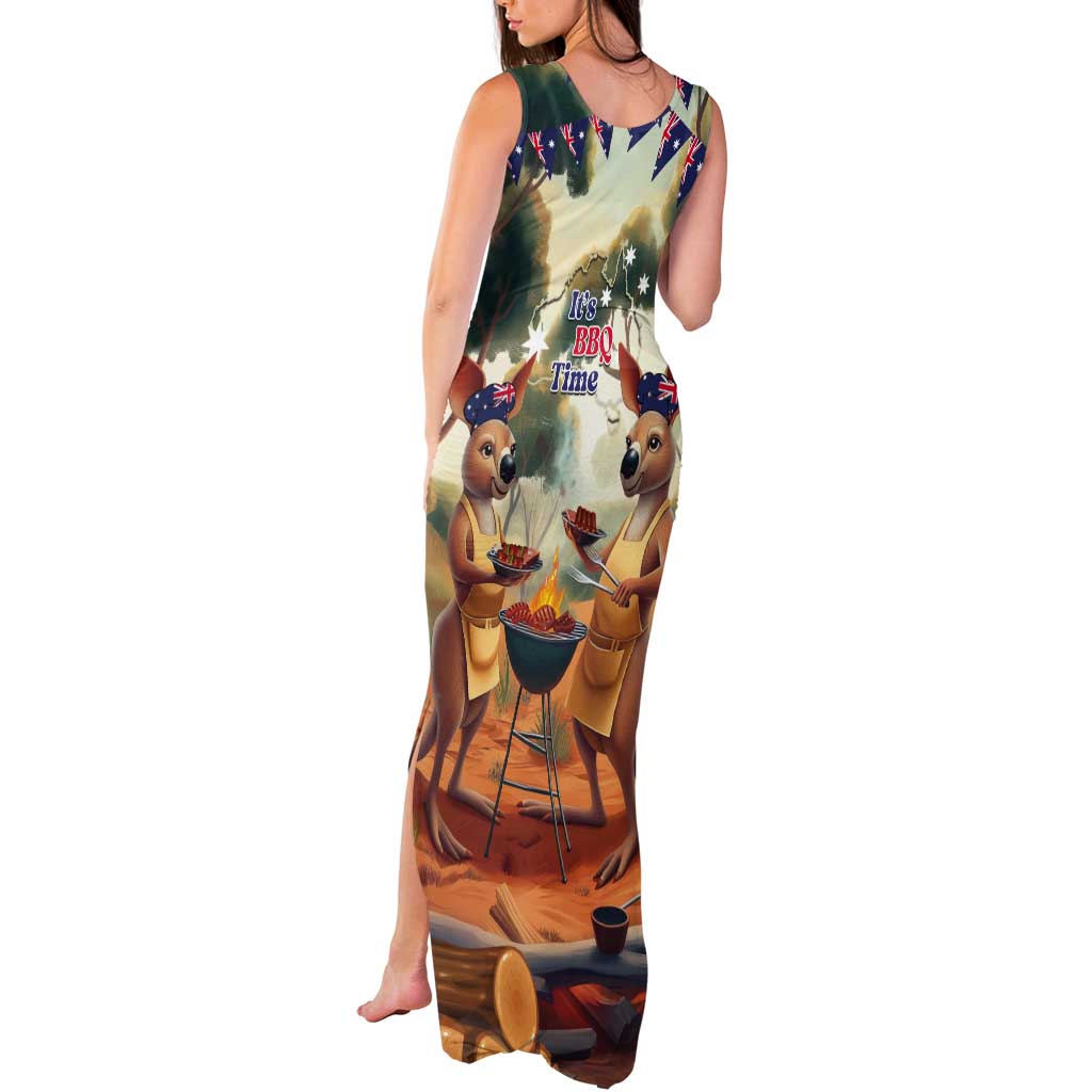 Kangaroos Australia Day Tank Maxi Dress It's Barbecue Time