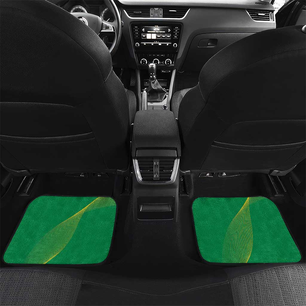 Tasimania Devil Australia Day Car Mats Aussie Aussie Aussie Oi! Oi! Oi! - Green