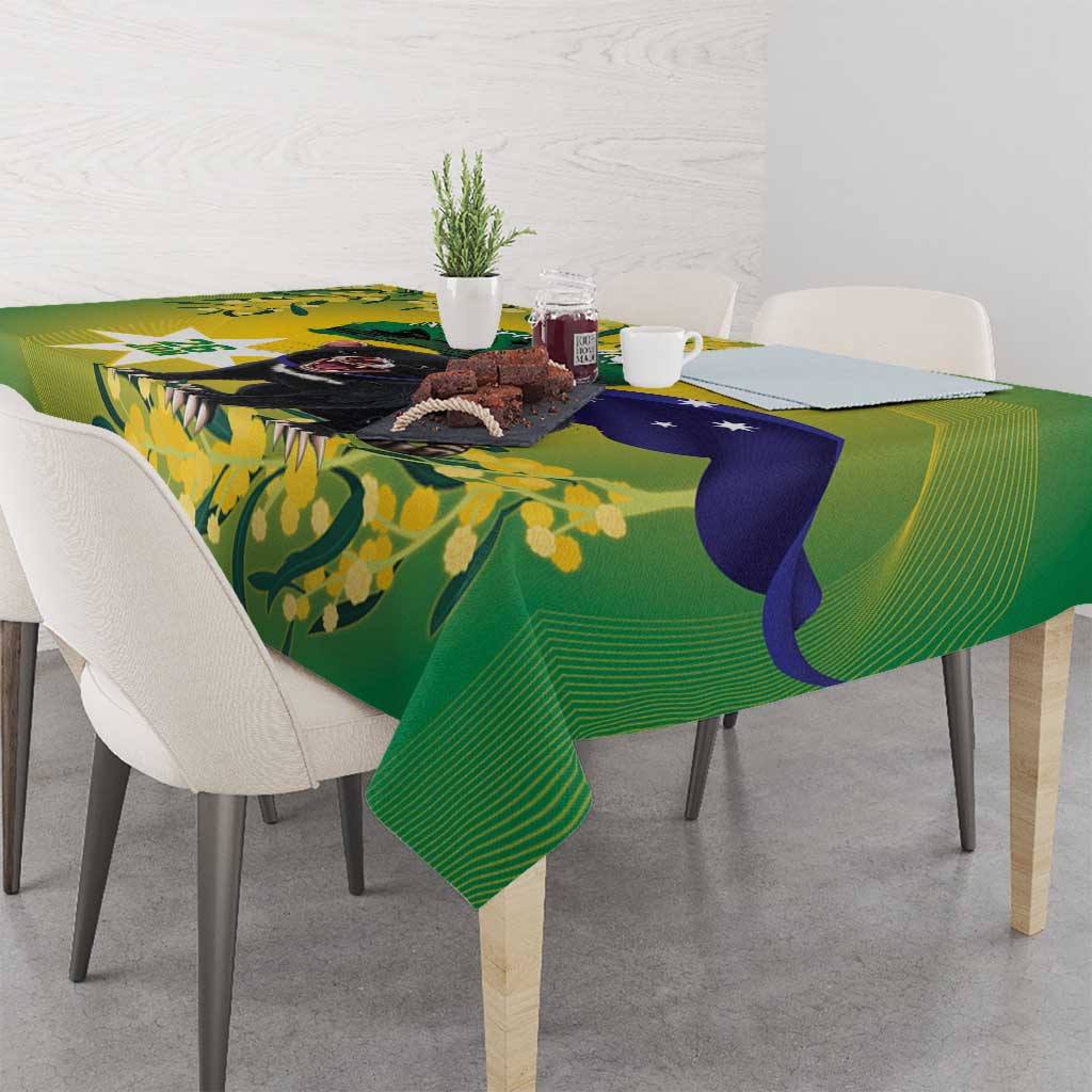 Tasimania Devil Australia Day Tablecloth Aussie Aussie Aussie Oi! Oi! Oi! - Green