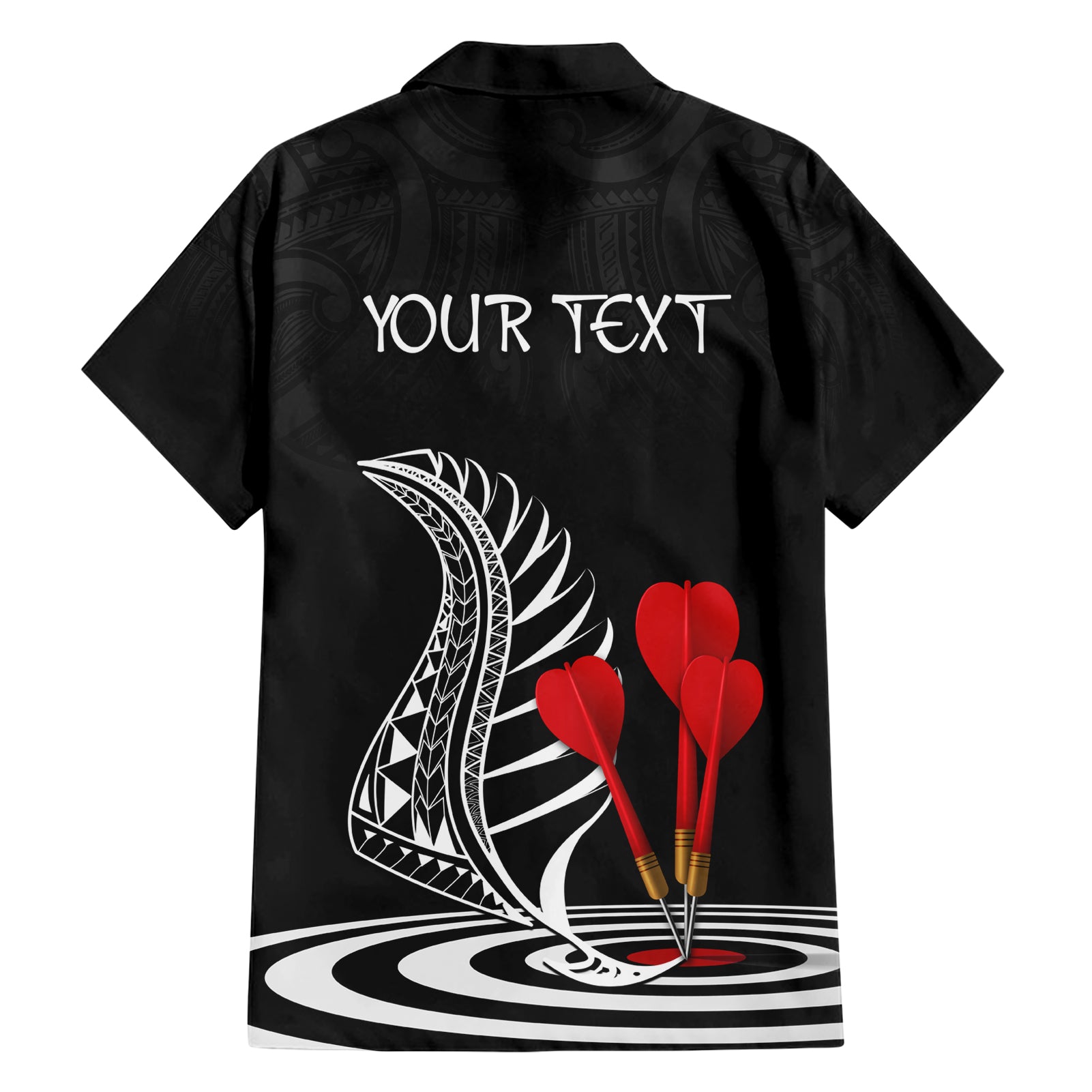 Personalised New Zealand Darts Hawaiian Shirt Aotearoa Maori Fern Bring It On - Vibe Hoodie Shop