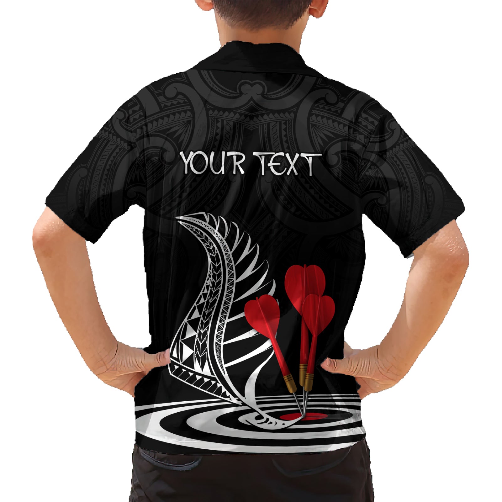 Personalised New Zealand Darts Hawaiian Shirt Aotearoa Maori Fern Bring It On - Vibe Hoodie Shop