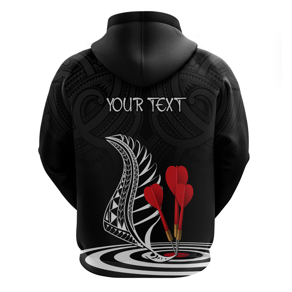 Personalised New Zealand Darts Hoodie Aotearoa Maori Fern Bring It On - Vibe Hoodie Shop