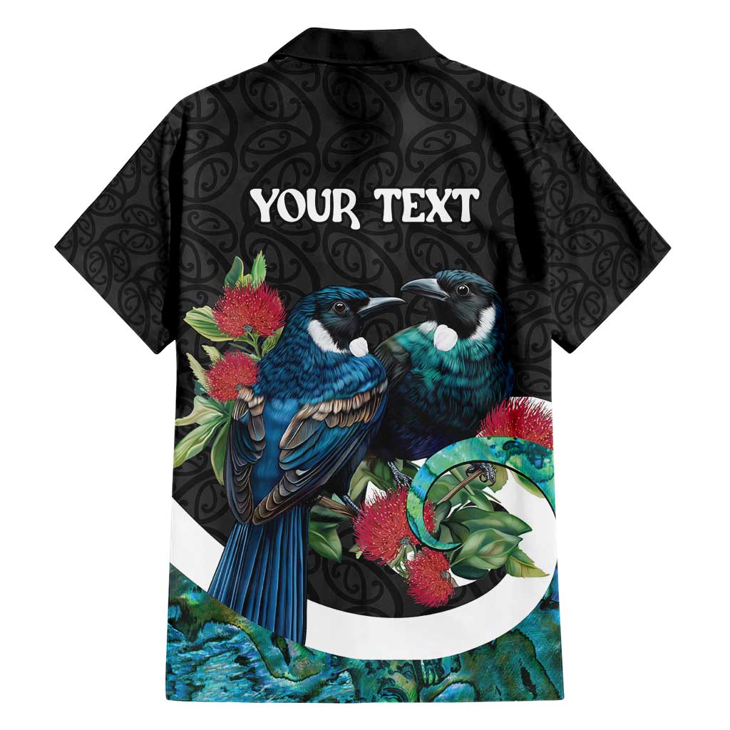 Personalised Valentine's Day New Zealand Hawaiian Shirt Tui Bird Couple Kowhaiwhai Mix Pohutukawa - Vibe Hoodie Shop