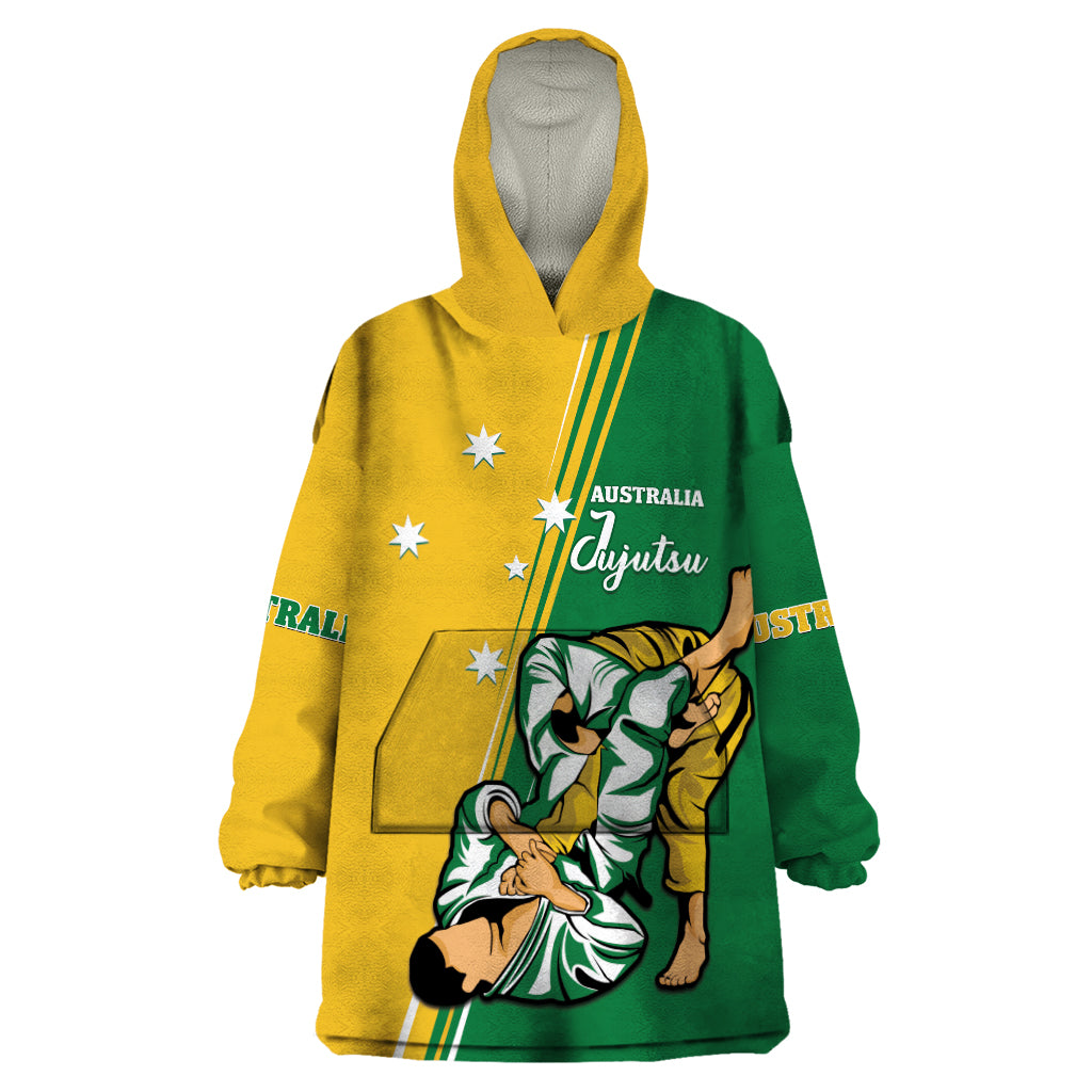 Australia Jujitsu Wearable Blanket Hoodie Tap Out Or Pass Out National Color - Vibe Hoodie Shop