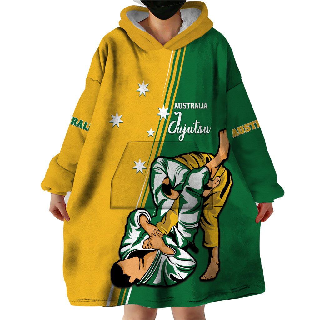 Australia Jujitsu Wearable Blanket Hoodie Tap Out Or Pass Out National Color - Vibe Hoodie Shop