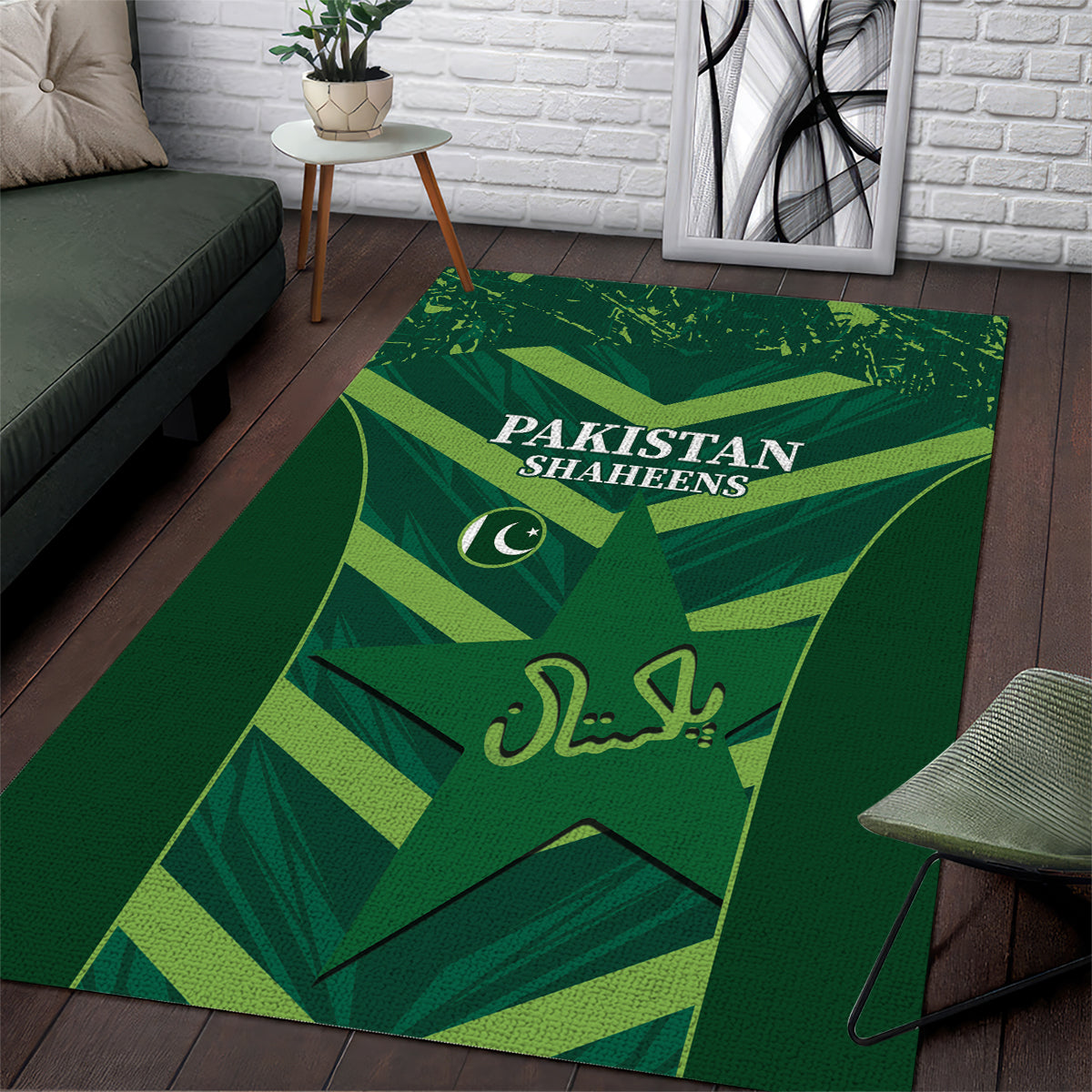 Pakistan Cricket Area Rug 2024 World Cup Go Shaheens - Vibe Hoodie Shop