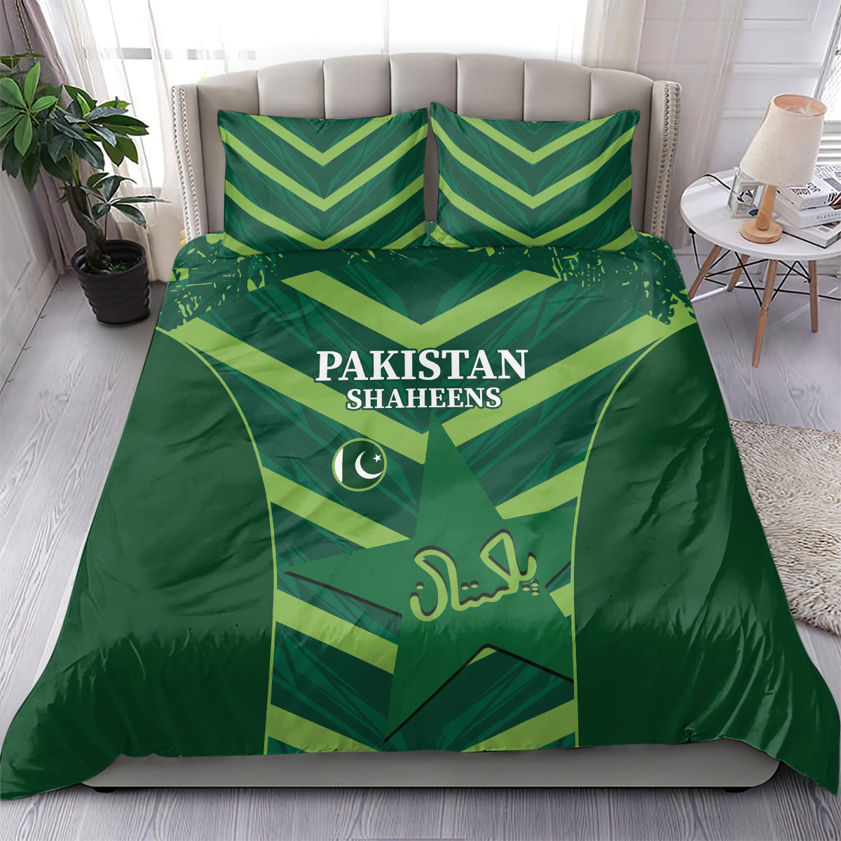 Pakistan Cricket Bedding Set 2024 World Cup Go Shaheens - Vibe Hoodie Shop