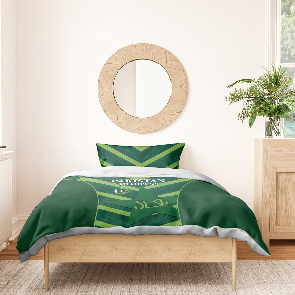 Pakistan Cricket Bedding Set 2024 World Cup Go Shaheens - Vibe Hoodie Shop
