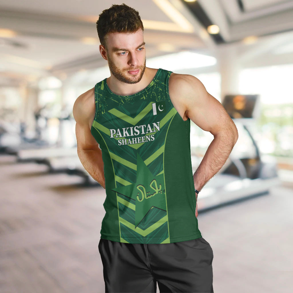 Custom Pakistan Cricket Men Tank Top 2024 World Cup Go Shaheens - Vibe Hoodie Shop