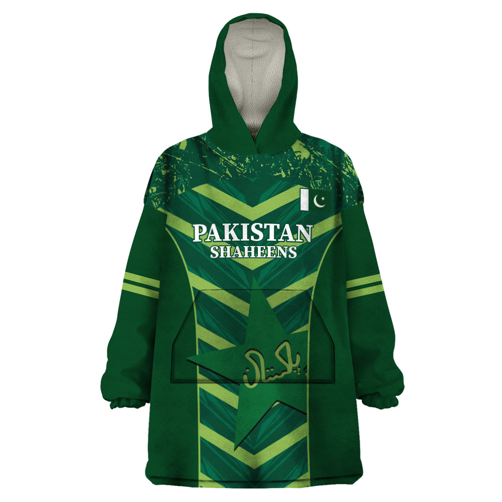 Custom Pakistan Cricket Wearable Blanket Hoodie 2024 World Cup Go Shaheens - Vibe Hoodie Shop