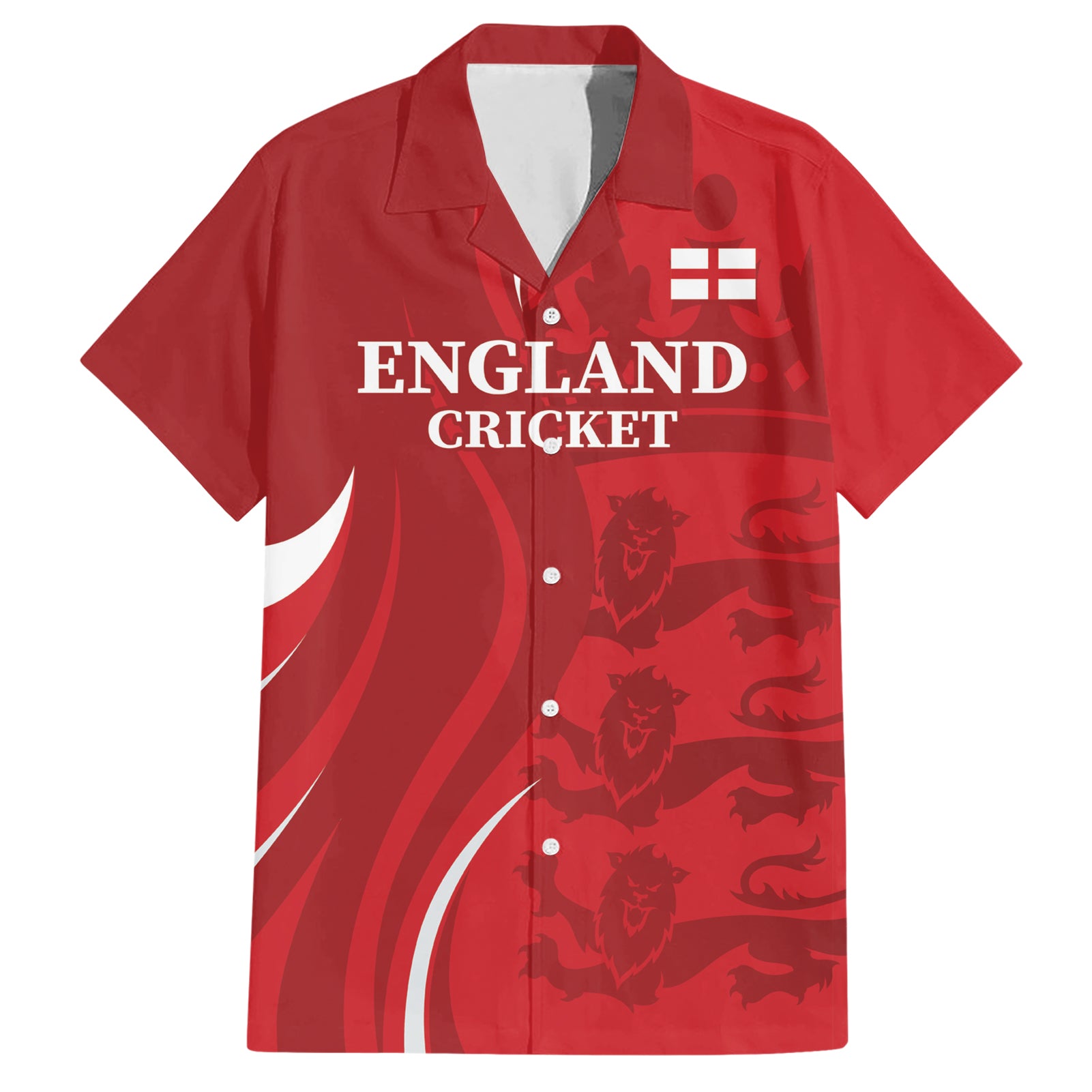 Custom England Cricket Hawaiian Shirt 2024 World Cup Go Champions - Vibe Hoodie Shop