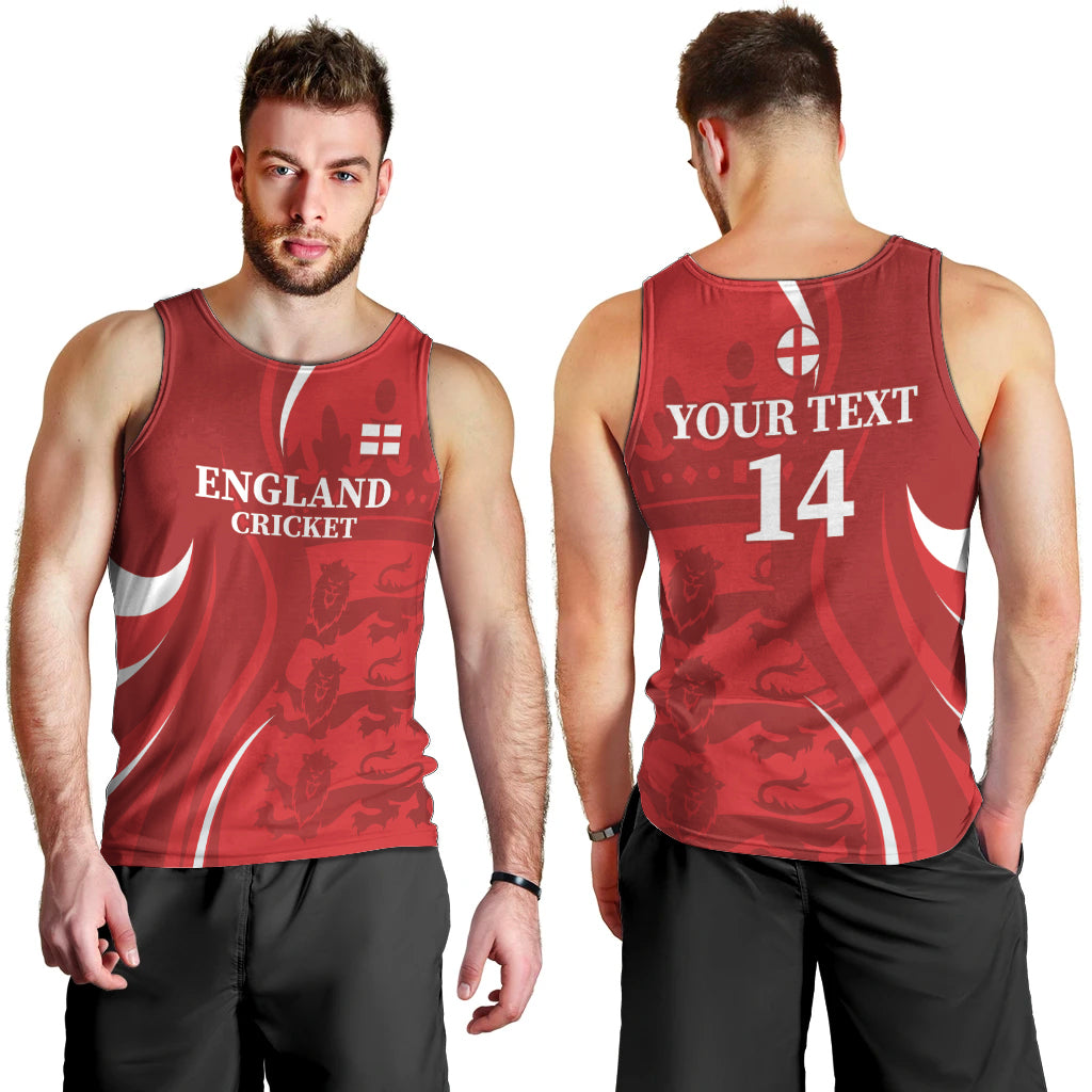 Custom England Cricket Men Tank Top 2024 World Cup Go Champions - Vibe Hoodie Shop
