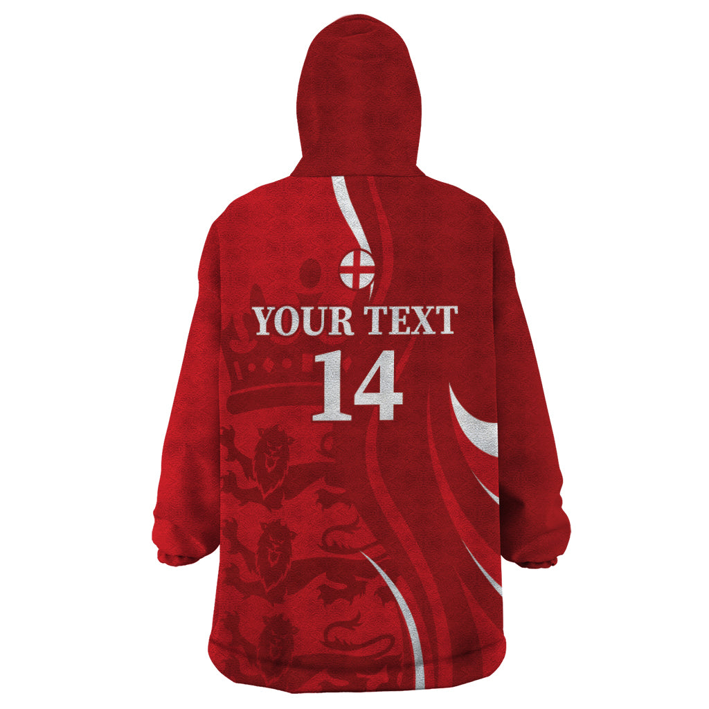 Custom England Cricket Wearable Blanket Hoodie 2024 World Cup Go Champions - Vibe Hoodie Shop