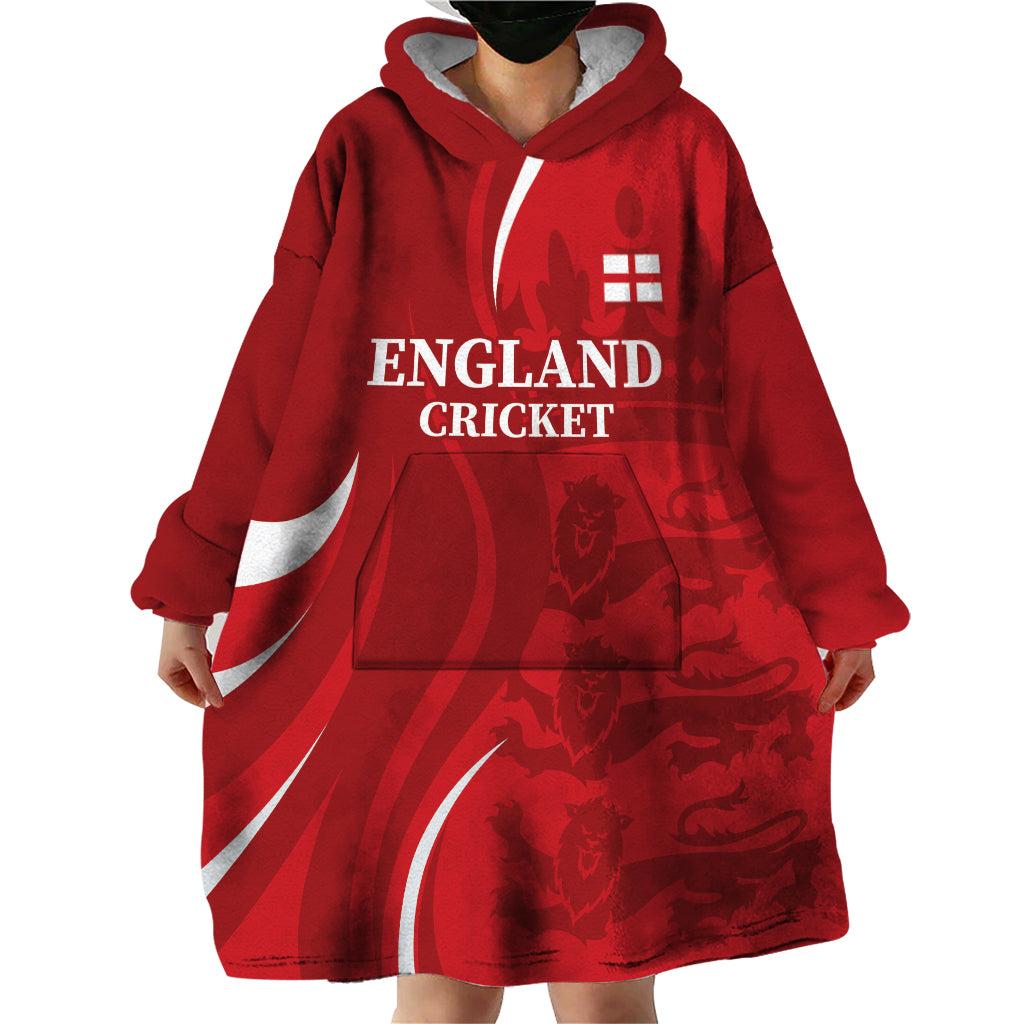 Custom England Cricket Wearable Blanket Hoodie 2024 World Cup Go Champions - Vibe Hoodie Shop