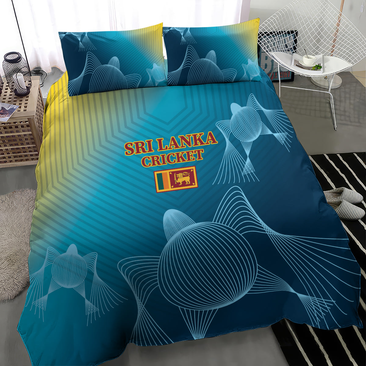 Sri Lanka Cricket Bedding Set 2024 World Cup Go The Lions - Vibe Hoodie Shop