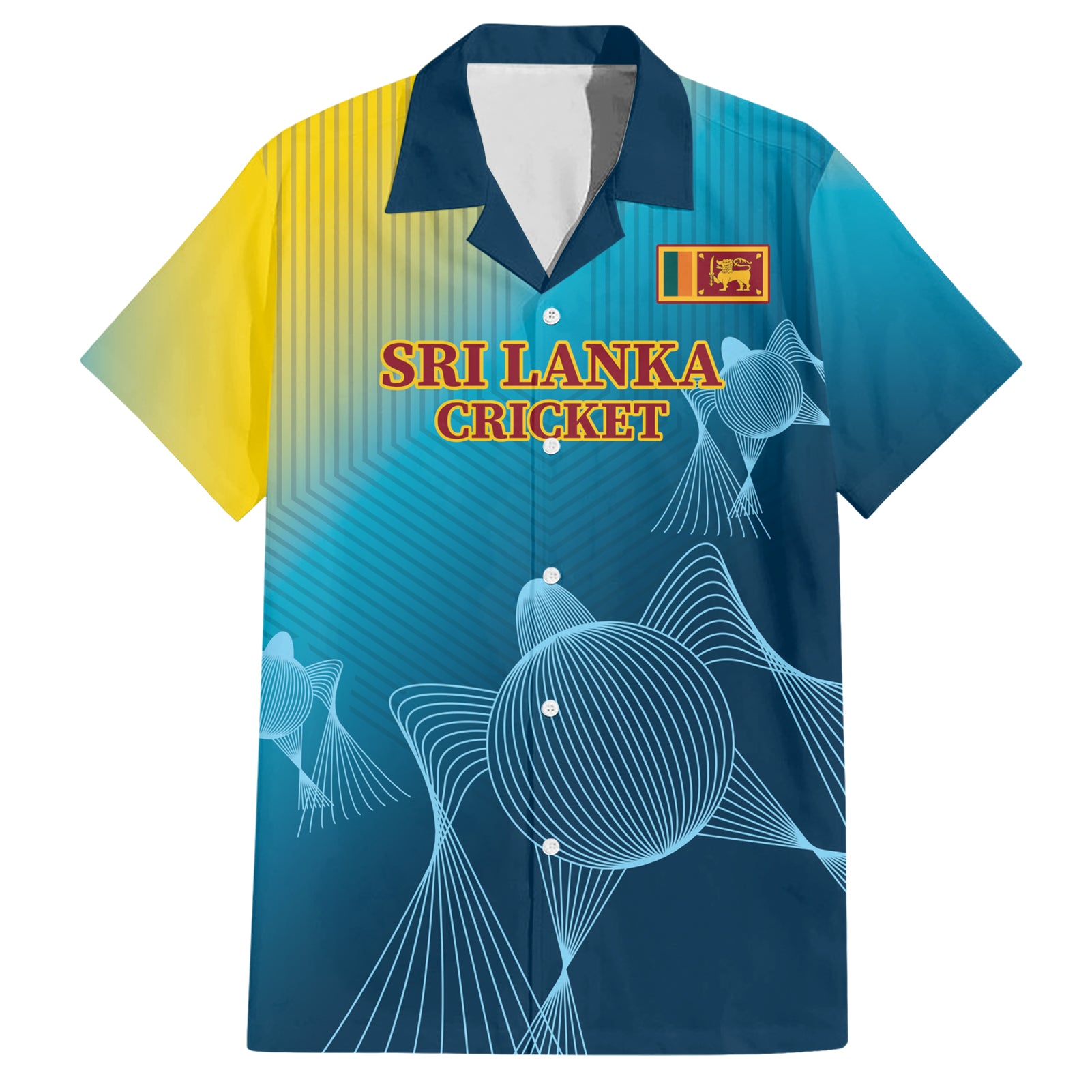 Custom Sri Lanka Cricket Hawaiian Shirt 2024 World Cup Go The Lions - Vibe Hoodie Shop