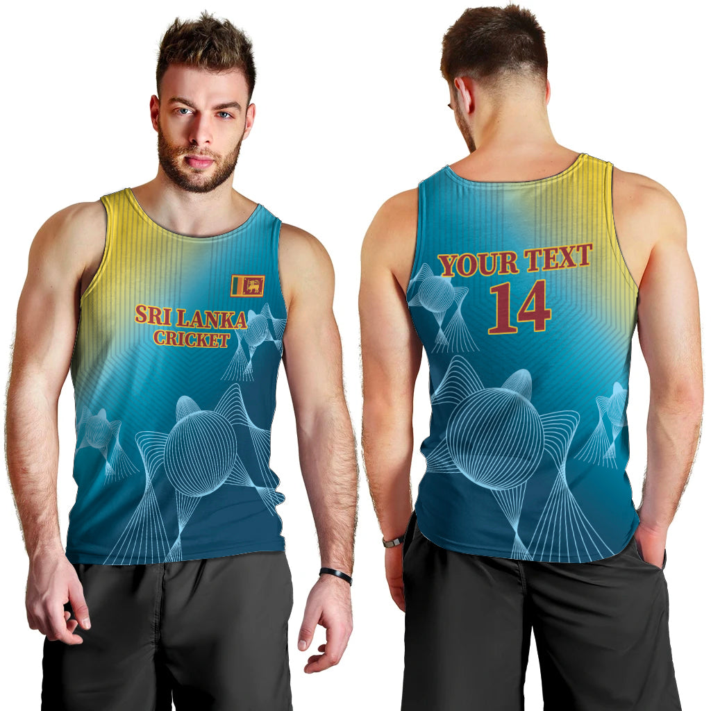 Custom Sri Lanka Cricket Men Tank Top 2024 World Cup Go The Lions - Vibe Hoodie Shop