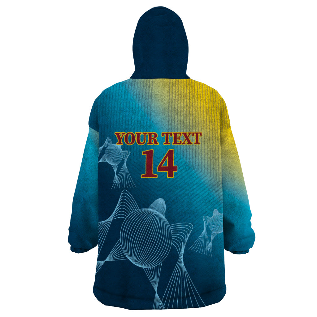 Custom Sri Lanka Cricket Wearable Blanket Hoodie 2024 World Cup Go The Lions - Vibe Hoodie Shop