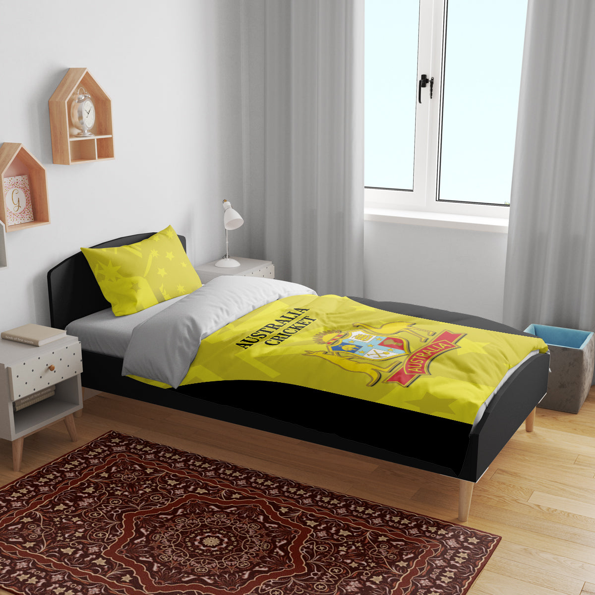 Australia Cricket Bedding Set 2024 World Cup Go Aussie - Gold Version - Vibe Hoodie Shop