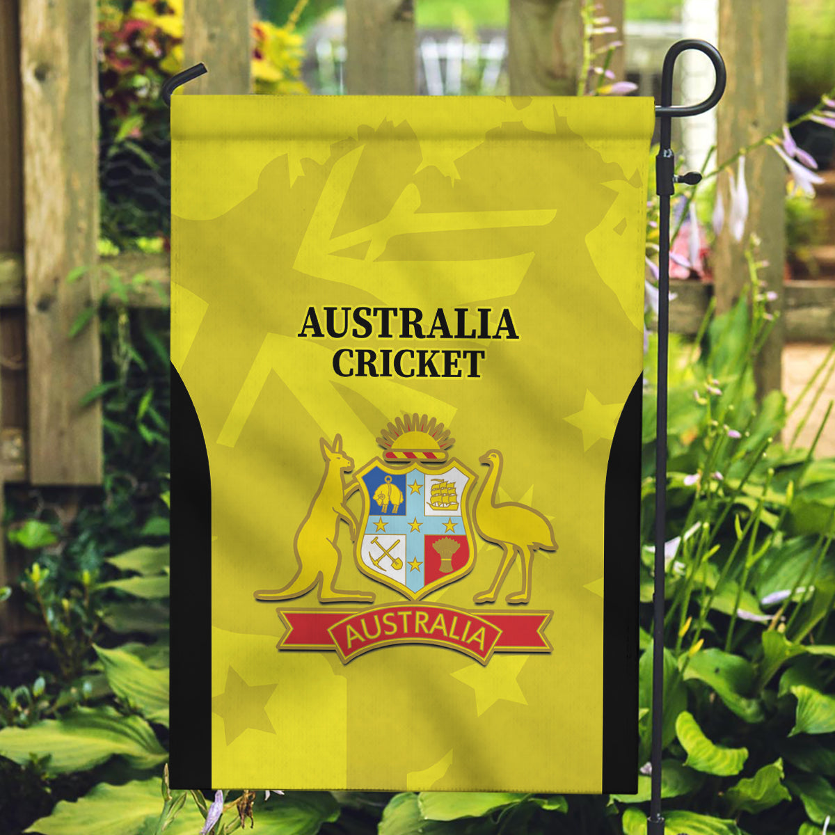 Australia Cricket Garden Flag 2024 World Cup Go Aussie - Gold Version - Vibe Hoodie Shop