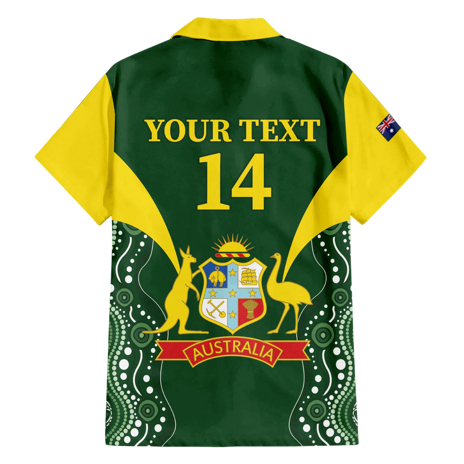 Custom Australia Cricket Hawaiian Shirt 2024 World Cup Go Aussie - Green Version - Vibe Hoodie Shop